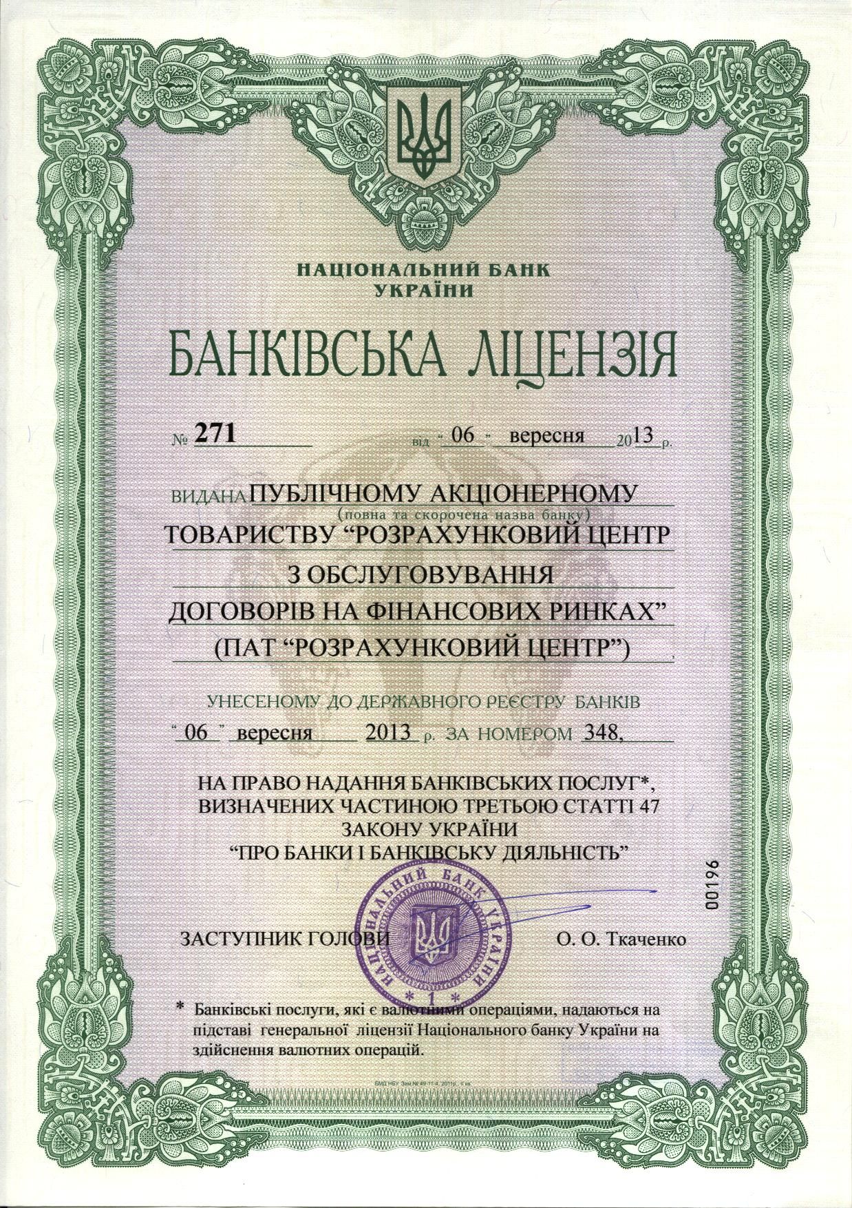 Банківська ліцензія